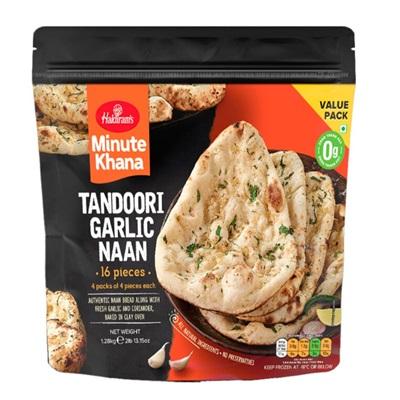 Haldiram Garlic Naan Value Pack 1.28kg 16 Pieces